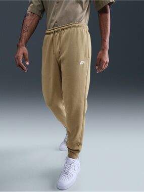 Nike Men's Tan Fleece Joggers